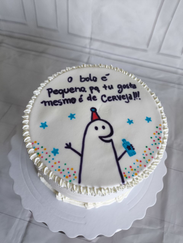 Bolo personalizado com mensagem divertida — Roberta C Cakes
