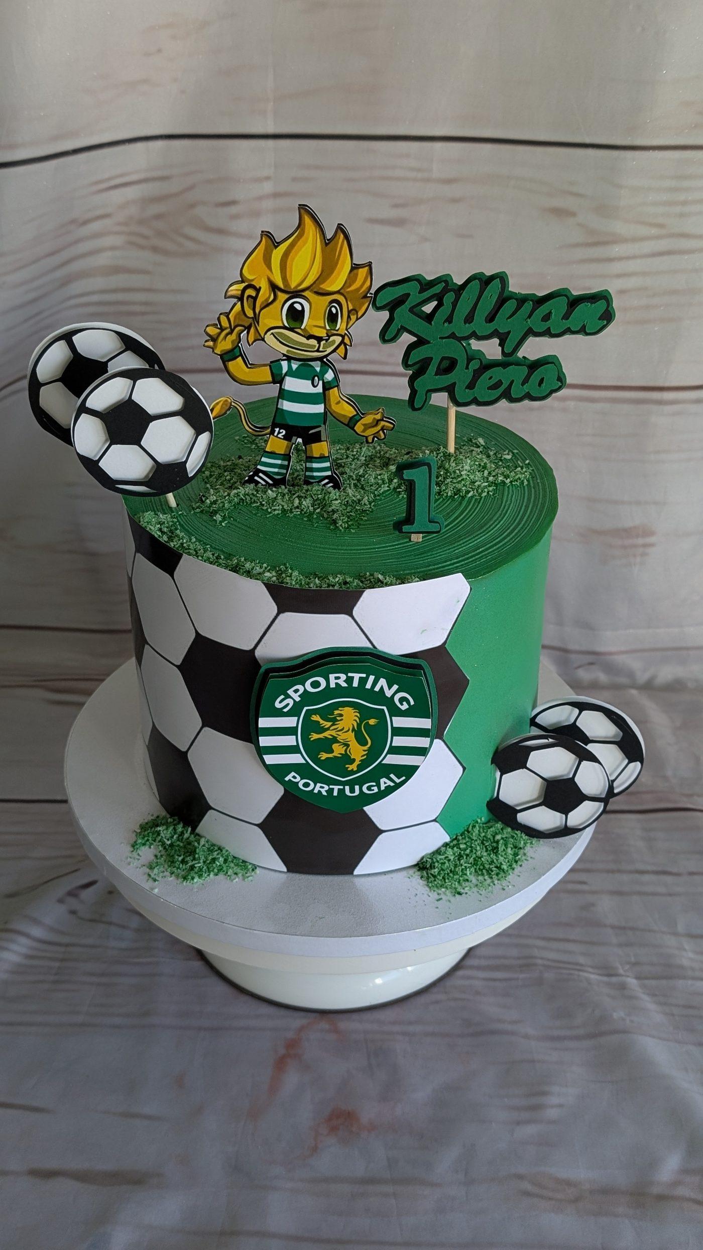 Bolo de aniversário temático Sporting Portugal — 1 ano